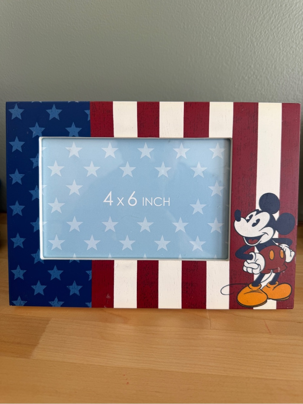 Disney Mickey Mouse American Flag 4x6 Photo Frame Disney Store